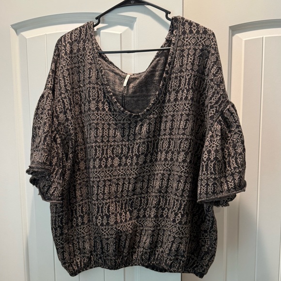 Free People Cropped Sweater Shirt L - Picture 1 of 2